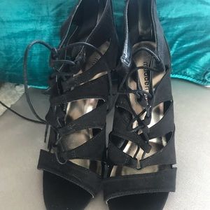 Madden girl lace up heels. 7.5